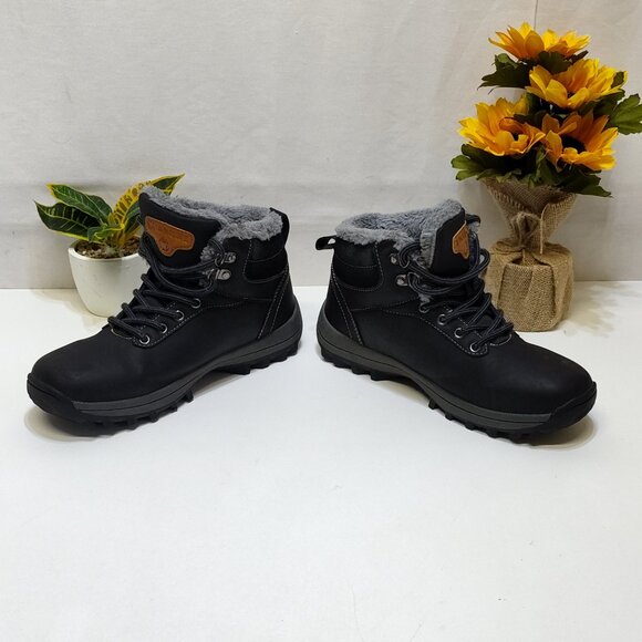 Quatchi Outdoors Winter Snow Hiking Ankle Boots Faux Fur Lined Unisex W 7.5 M 6 - Picture 4 of 14